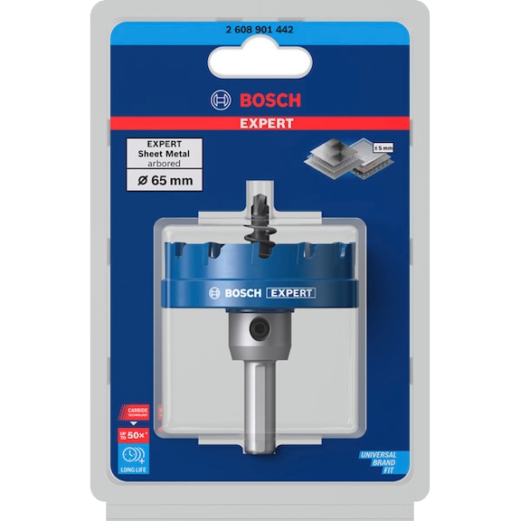 BOSCH Hole saw EXPERT Sheet Metal for sheet steel 65 mm 2608901442 - Hole saw (non-detachable cutting edges)