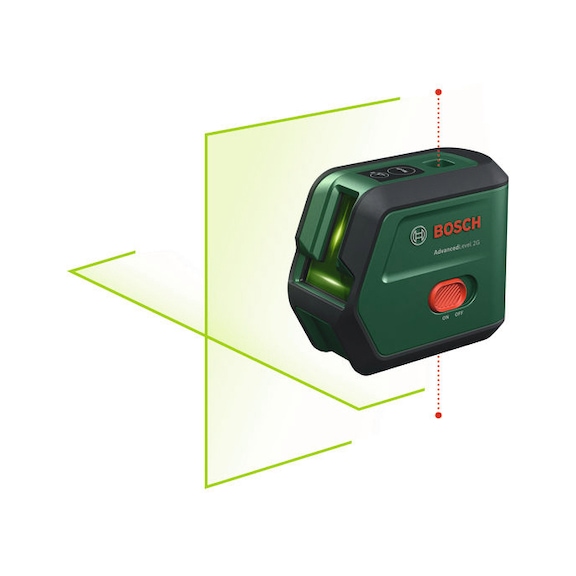 BOSCH Kreuzlinien-Laser AdvancedLevel 2G 0603663G00 - Laser-Nivellier