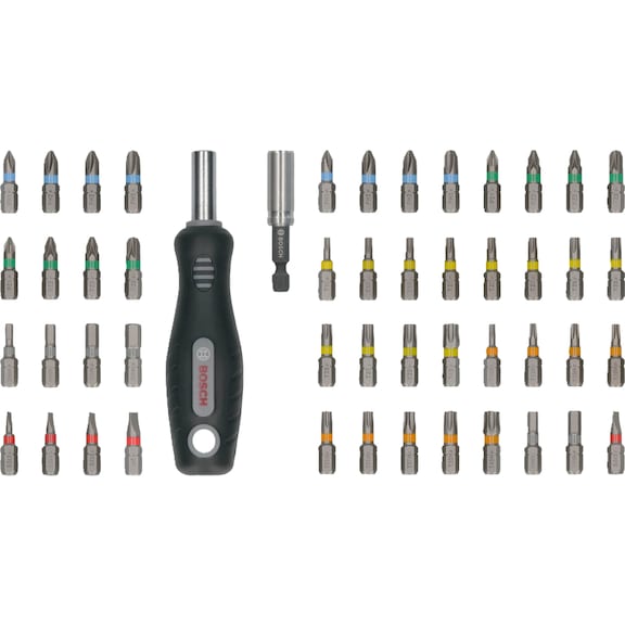 BOSCH Screwdriver bit set Extra Hard 50-piece 2607012080 - Hand tool assortment