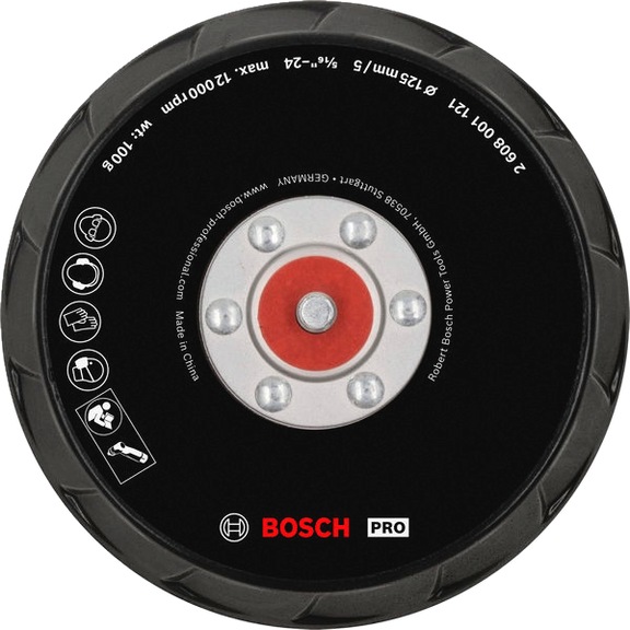 BOSCH Polishing pad PRO 125 mm GPX 12V-125 2608001121 - Abrasive tool made of abrasive on backing