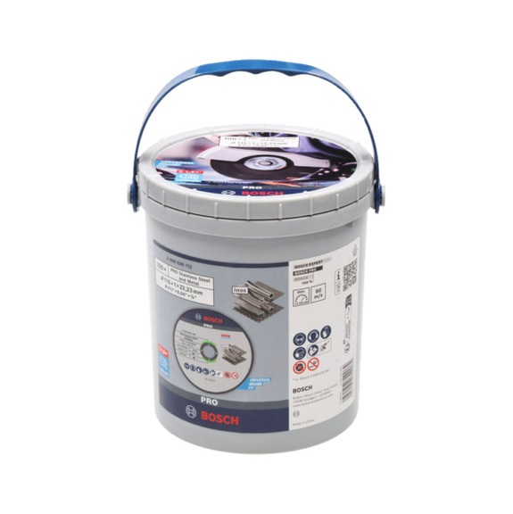 BOSCH Cutting disc Stainless Steel Metal 115x1x 22.23mm straight 100 pieces 2608626112 - Abrasive made of bonded abrasive with bore or thread
