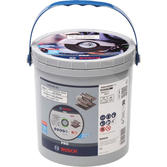 BOSCH Trennscheibe Stainless Steel Metal 125x1x22,23mm gerade 100&nbsp;St&uuml;ck 2608626113 - Schleifmittel aus gebundenem Schleifmittel mit Bohrung oder Gewinde