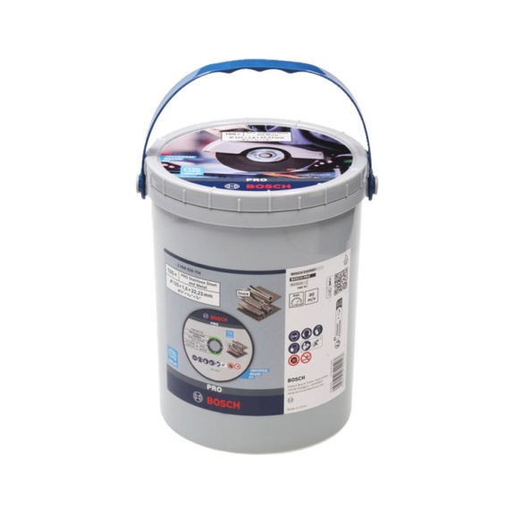 BOSCH Cutting disc Stainless Steel Metal 125x1.6x22.2mm straight 100 pieces 2608626114 - Abrasive made of bonded abrasive with bore or thread
