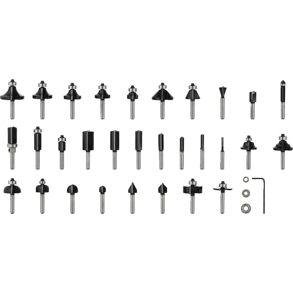 BOSCH Milling cutter set PRO 1/4 shank 30-piece 2607017476 - Tools (parts)