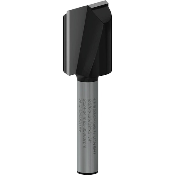 BOSCH Grooving cutter double-edged diameter 5/8x L 49/64 shank 1/4 2608629688 - Slot and T-slot milling cutters (non-detachable cutting edges)