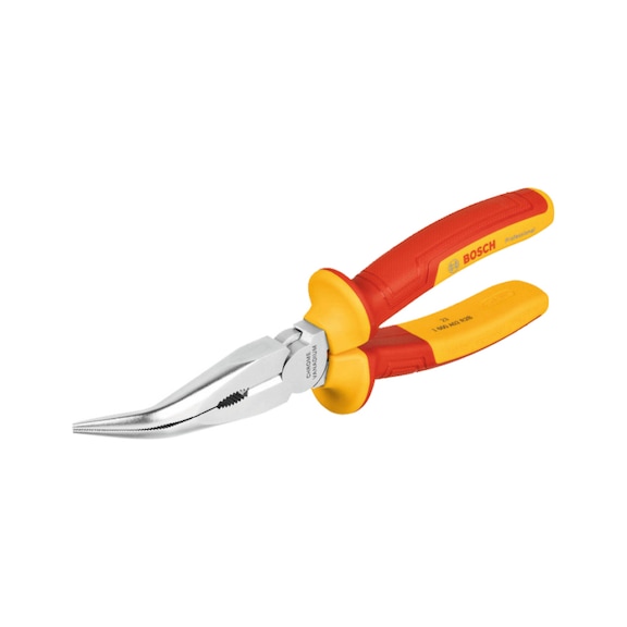 BOSCH Needle nose pliers curved 40degrees 200 mm VDE 1600A02NE4 - Needle-nose pliers