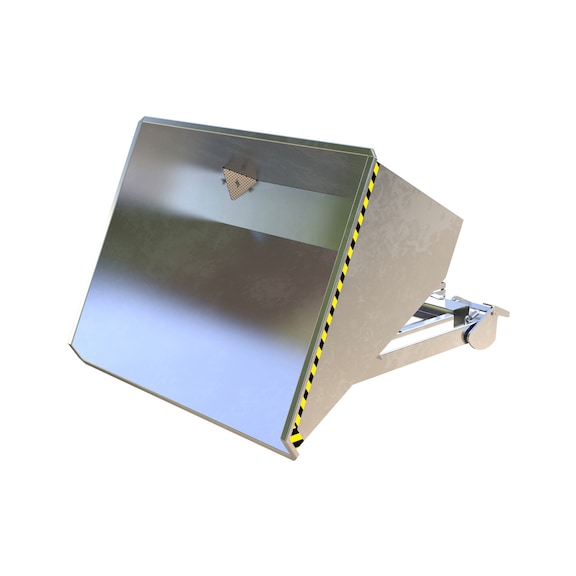 BAUER S&Uuml;DLOHN S4A 900 automatic tilting chip container colour zinc - automatic chip tilting container
