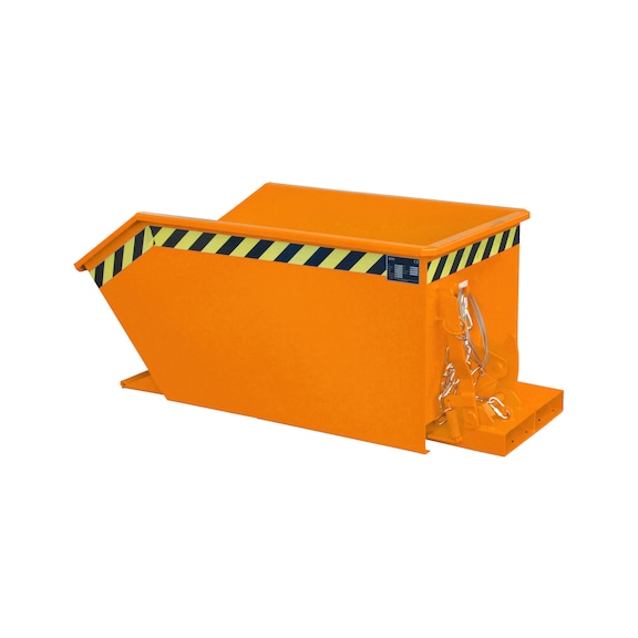 BAUER S&Uuml;DLOHN Conten. basc. type GU 300 cap. 0,30 m&sup3;, LxlxH 1440x680x580 mm - Bac &agrave; bec avec angle d'inclinaison pratique – faible hauteur globale