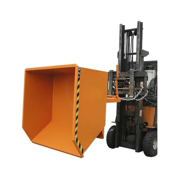 BAUER S&Uuml;DLOHN Conten. basc. type GU 1000 cap. 1,00 m&sup3;, LxlxH 1640x1280x780 mm - Bac &agrave; bec avec angle d'inclinaison pratique – faible hauteur globale