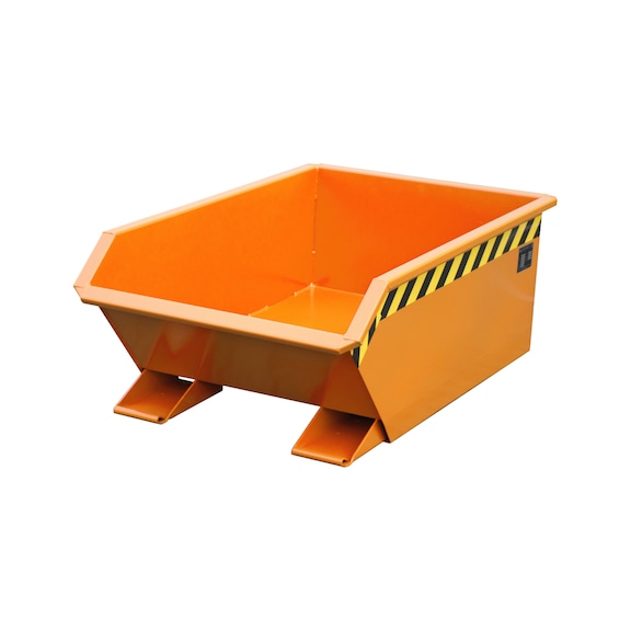 BAUER S&Uuml;DLOHN MGU 270 mini tilting container, colour: yellow-orange RAL 2000 - Mini tilting container, type MGU