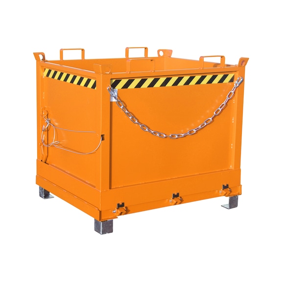 BAUER S&Uuml;DLOHN D&uuml;z tabanlı konteyner tip FB 1000 1,00 m&sup3; kapasite, UxGxY 1040x1245x1145 mm - D&uuml;z tabanlı konteyner