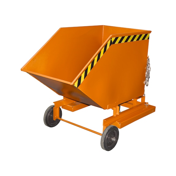 BAUER S&Uuml;DLOHN Brouette basculante 400 L, LxlxH, 1 320 x 900 x 1 090 mm - Chariot-caisse, sur roues - avec option de vidange au niveau du sol
