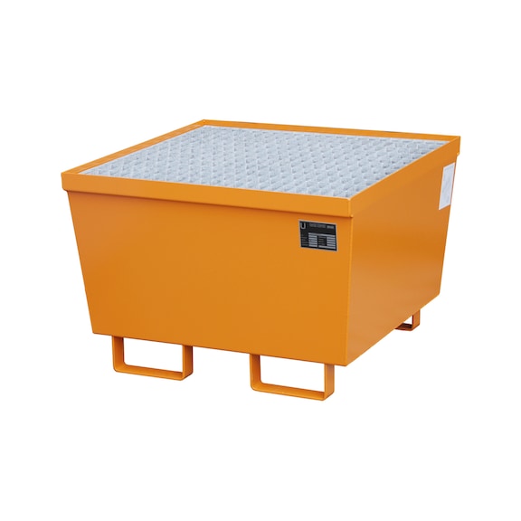 BAUER S&Uuml;DLOHN Izgaralı toplama kabı UxGxY 800 x 800 x 545 mm - 200 litrelik variller i&ccedil;in toplama kabı