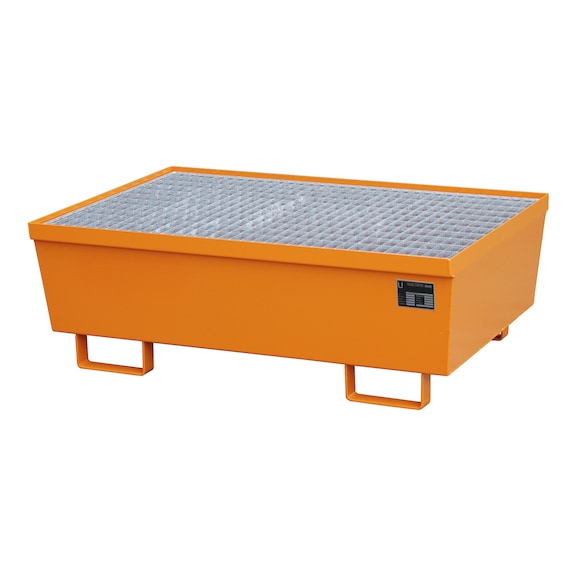 BAUER S&Uuml;DLOHN Collection tray with grating LxWxH 1200x800 mmx415 mm - Collection tray for 200-l drums