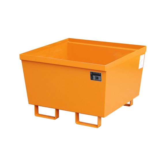 BAUER S&Uuml;DLOHN Bac de r&eacute;cup&eacute;ration sans caillebotis LxlxH 800x800x545 mm - Bac de r&eacute;cup&eacute;ration pour f&ucirc;ts de 200&nbsp;l
