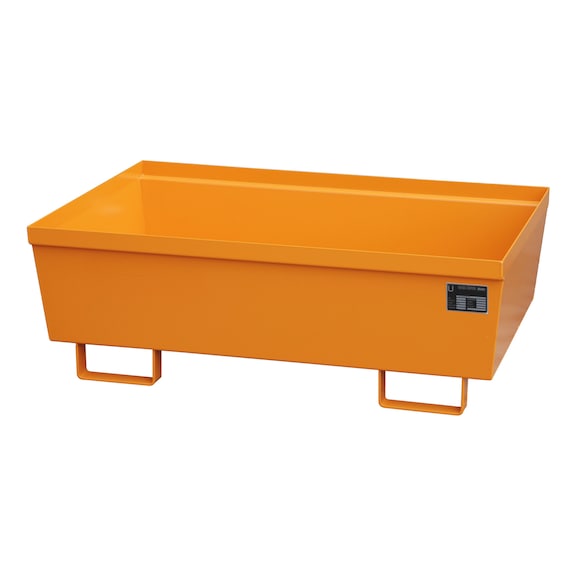 BAUER S&Uuml;DLOHN Cubeta colectora sin rejilla L. &times; An. &times; Alto 1200 &times; 800 &times; 415 mm - Bandeja colectora para bidones de 200&nbsp;l