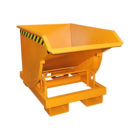 BAUER S&Uuml;DLOHN Capac. cont. inclinable 0,50 m&sup3; LxAnxAlt 1550x820x1045&nbsp;mm - Cubeta inclinable con mecanismo de rodadura- para mercanc&iacute;as a granel pesadas