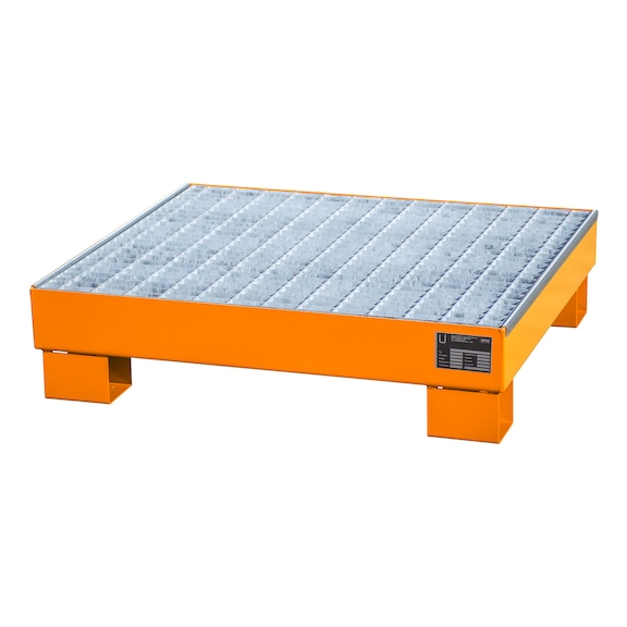 BAUER S&Uuml;DLOHN &Ccedil;elik toplama kabı 60 l'lik 4 varil i&ccedil;in UxGxY 900 x 800 x 220 mm - 60 litre variller i&ccedil;in toplama kabı