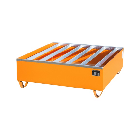 BAUER S&Uuml;DLOHN Bac profil&eacute; LxlxH 1200x1200x410&nbsp;mm volume de r&eacute;cup&eacute;ration 410&nbsp;l - Bac profil&eacute; en acier