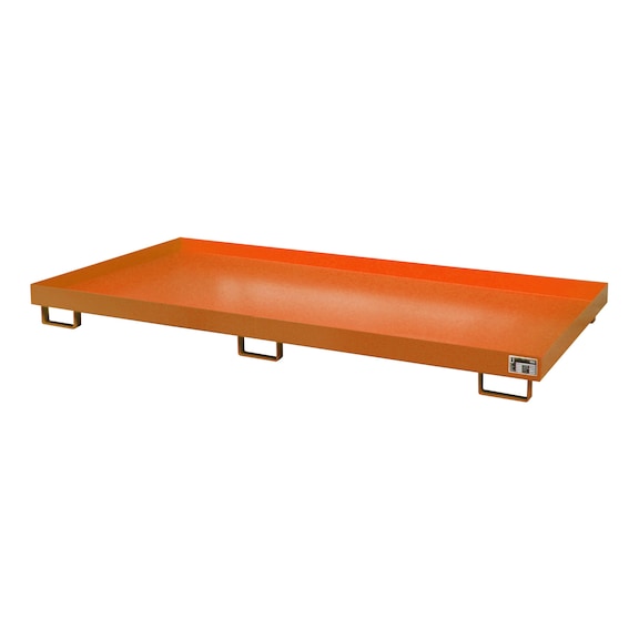 BAUER S&Uuml;DLOHN Regalwanne ohne Gitterrost LxBxH 2650x1300x210 mm Auffangvolumen 240 l - Auffangwanne f&uuml;r Regalsysteme