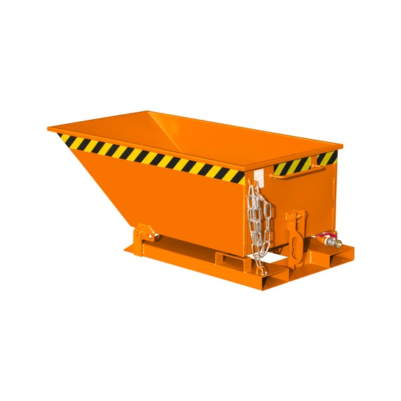 BAUER S&Uuml;DLOHN Sp&auml;ne-Kippmulde niedrig 250 Liter LxBxH 1375x670x530 mm - Sp&auml;nebeh&auml;lter, manuelles Kippen