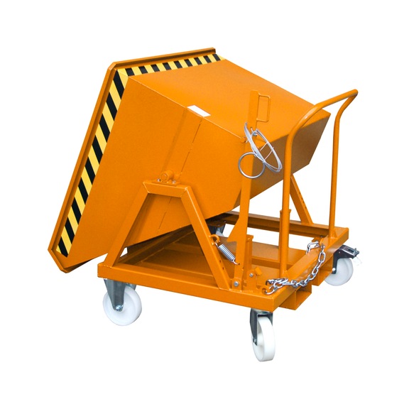 BAUER S&Uuml;DLOHN BAUER silobak type KS 400 inh. 400 liter, LxBxH 1220x1010x1110 mm - Spaandercontainers, kantelen vanaf de bestuurdersstoel van de heftruck