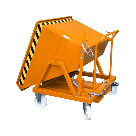 BAUER S&Uuml;DLOHN Damper g&ouml;vdesi, SKS 400 tipi, 400 litre kapasite, UxGxY 1220x1010x1110 mm - Talaş konteynerleri, forklift operat&ouml;r&uuml; koltuğundan devirme