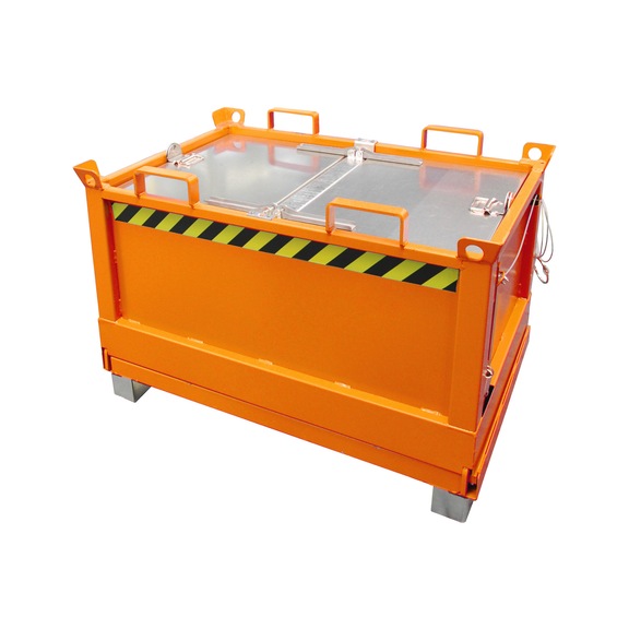 BAUER S&Uuml;DLOHN Flap bottom container type FB 500 capacity 0.50 m&sup3;, LxWxH 840x1245x845 mm - Flap bottom container