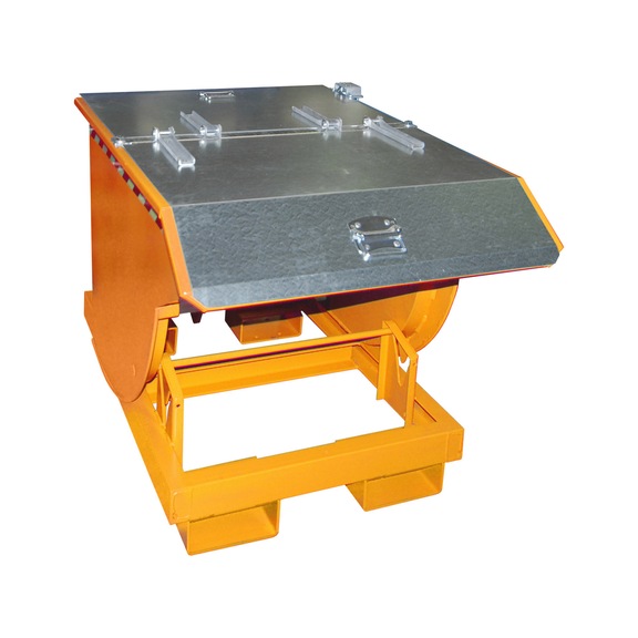 BAUER S&Uuml;DLOHN Conteneur basculable capacit&eacute; 0,30&nbsp;m&sup3; LxlxH 1&nbsp;160x820x825&nbsp;mm - Bac &agrave; bec avec m&eacute;canisme de d&eacute;placement – pour les marchandises en vrac lourdes