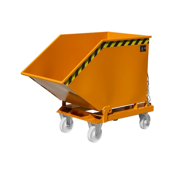 BAUER S&Uuml;DLOHN Skl&aacute;pěc&iacute; skip na tř&iacute;sky, 400 l, DxŠxV 1 320 x 670 x 840 mm - N&aacute;doby na kovov&eacute; piliny, manu&aacute;ln&iacute; vykl&aacute;pěn&iacute;