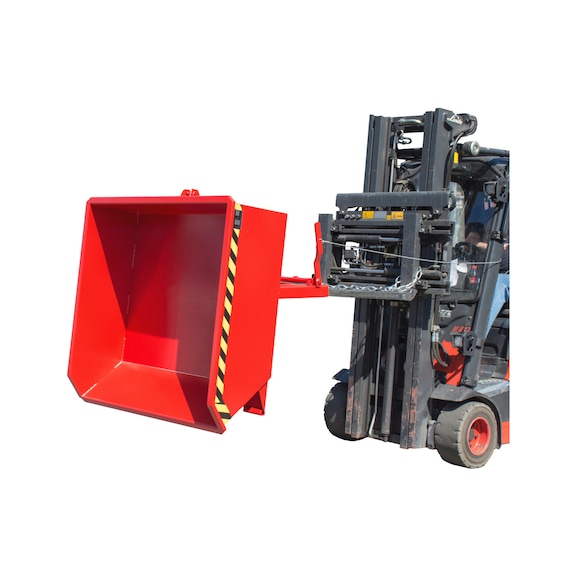BAUER S&Uuml;DLOHN Mini-conteneur basculable MGU 460, couleur&nbsp;: rouge feu RAL&nbsp;3000 - Mini-conteneur basculable, type&nbsp;MGU