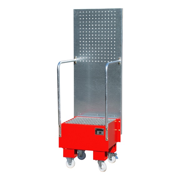 BAUER S&Uuml;DLOHN Mobil toplama kabı, 1x60 litre, 570x590x1775 mm, RAL 3000 - Mobil toplama kabı