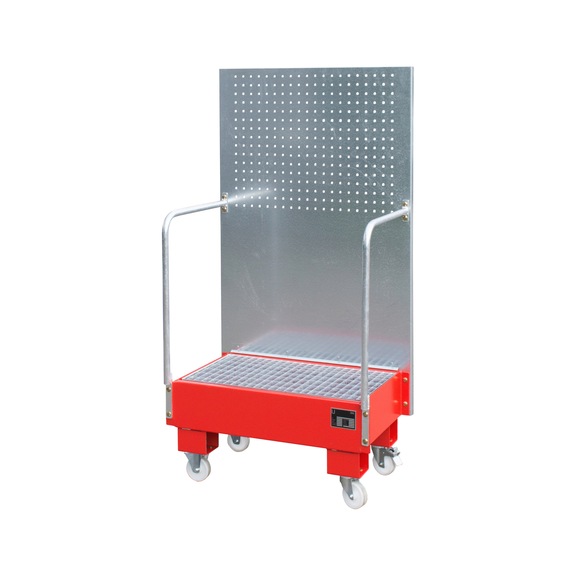 BAUER S&Uuml;DLOHN Mobil toplama kabı, 2x60 litre, 570x890x1685 mm, RAL 3000 - Mobil toplama kabı