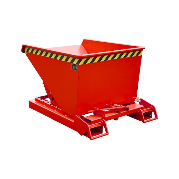 BAUER S&Uuml;DLOHN Cont. copeaux basc. auto S4A 600 type S4A, couleur rouge feu RAL 3000 - conteneur basculable &agrave; copeaux automatique