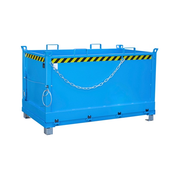 BAUER S&Uuml;DLOHN Conteneur avec fond &agrave; bascule FB 1500 LxlxH 1 040x1 845x1 145 mm RAL 5012 - Conteneur avec fond &agrave; bascule