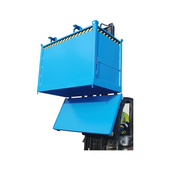 BAUER S&Uuml;DLOHN Flap bottom container FB 2000, LxWxH 1040x1845x1445 mm RAL 5012 - Flap bottom container