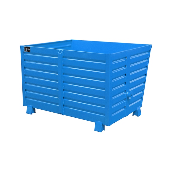 BAUER S&Uuml;DLOHN Recipient basculant 1,50 m&sup3; 1200x1500x1000 mm RAL 5012 albastru deschis - Benă basculantă