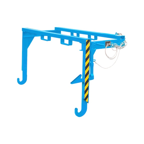 BAUER S&Uuml;DLOHN Stapler-Traverse f&uuml;r Kippeh&auml;lter 1,50 m3 RAL 5012 Lichtblau - Staplertraverse