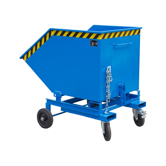 BAUER S&Uuml;DLOHN Kastenwagen 600 Liter LxBxH 1395x1070x1220 mm RAL 5012 lichtblau - Kastenwagen, fahrbar - mit ebenerdiger Entleerungsm&ouml;glichkeit
