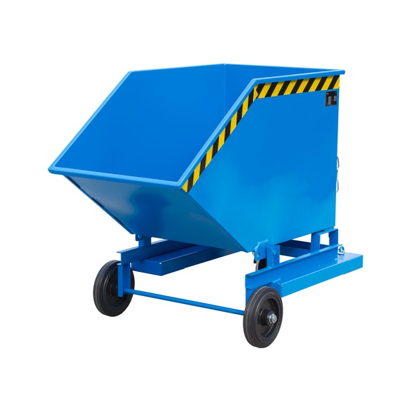 BAUER S&Uuml;DLOHN Chip trolley 400 litres with perforated insert drain tap RAL 5012 - Swarf containers, manual tipping