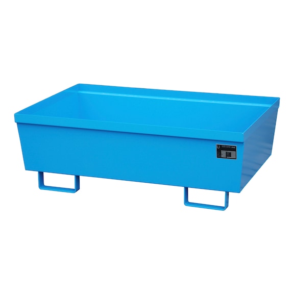 BAUER S&Uuml;DLOHN Тава за съхранение без скара ДхШхВ 1200x800 mm x 415 mm RAL 5012 светлосиня - Събирателна тава за съхранение за 200-литрови варели