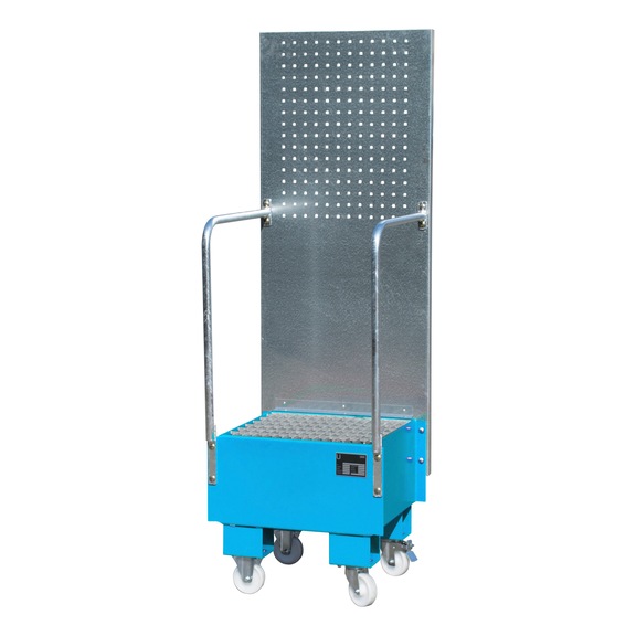 BAUER S&Uuml;DLOHN Bandeja colectora m&oacute;vil 1x60 litros, 570x590x1775 mm, RAL 5012 - Bandeja colectora m&oacute;vil