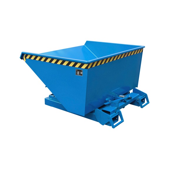 BAUER S&Uuml;DLOHN Conteneur basculable automatique 1 490x1 570x865 mm RAL 5012 bleu clair - Conteneur basculable "automatique" avec 3&nbsp;points de lib&eacute;ration