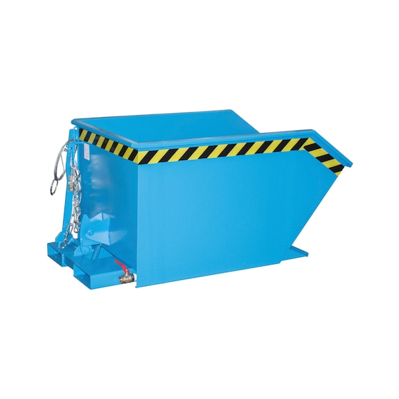 BAUER S&Uuml;DLOHN Chip container capacity 050 m3 LxWxH 1,440x780x680 mm RAL 5012 light blue - Swarf containers, tip from the forklift operator's seat