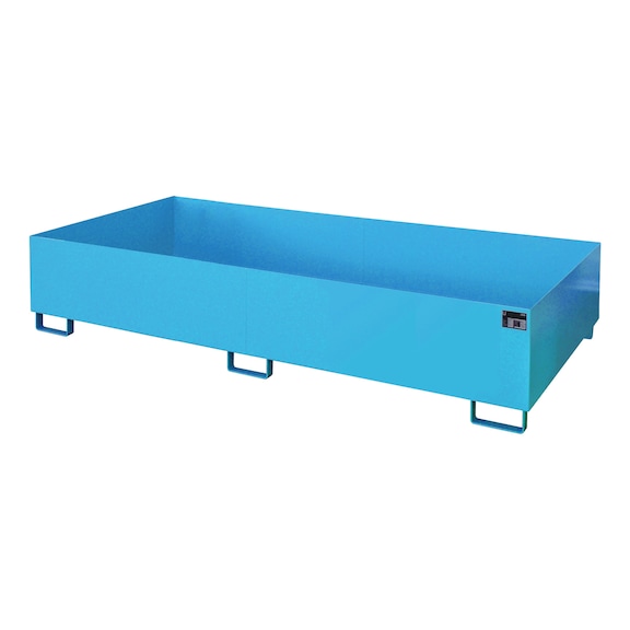 BAUER S&Uuml;DLOHN Shelf tray with grating LxWxH 2650x1300x300 mm coll. volume 1000 l, galvanised - Collection tray for shelving system