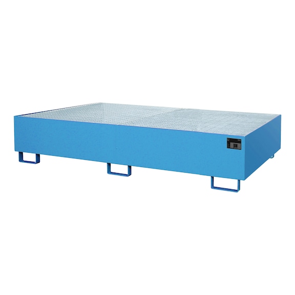 BAUER S&Uuml;DLOHN Stellingbak met rooster LxBxH 2650 x 1300 x 300 mm - Opvangbak voor stellingsystemen met roosters