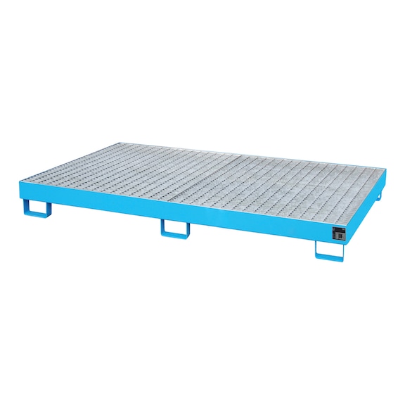 BAUER S&Uuml;DLOHN Plateau d'&eacute;tag&egrave;re avec caillebotis LxlxH 2150x1300x225 mm - Bac de r&eacute;cup&eacute;ration pour syst&egrave;mes d'&eacute;tag&egrave;res avec caillebotis