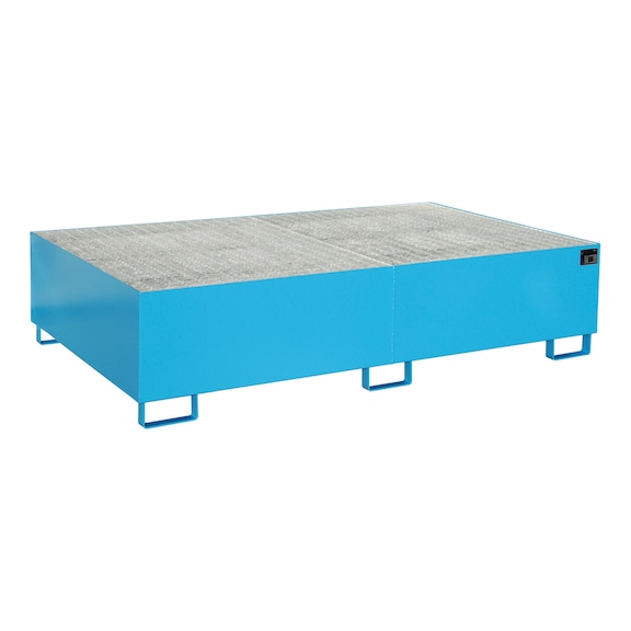 BAUER S&Uuml;DLOHN Plateau d'&eacute;tag&egrave;re avec caillebotis LxlxH 2150x1300x505 mm - Bac de r&eacute;cup&eacute;ration pour syst&egrave;mes d'&eacute;tag&egrave;res avec caillebotis