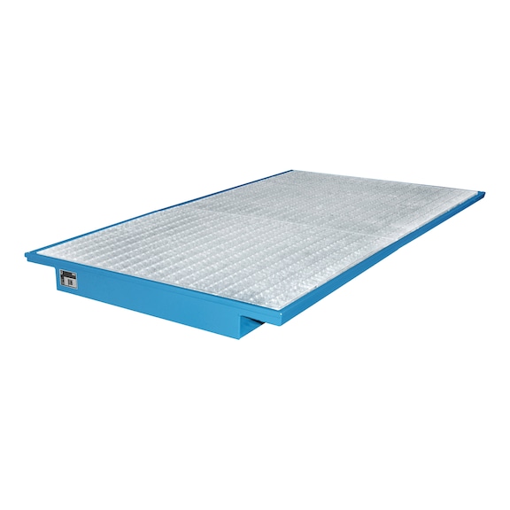 BAUER S&Uuml;DLOHN Hangopvangbak met rooster LxBxH 2150 x 1250/915 x 140 mm cap. 200 l - Opvangbak voor bevestiging op opbergsystemen