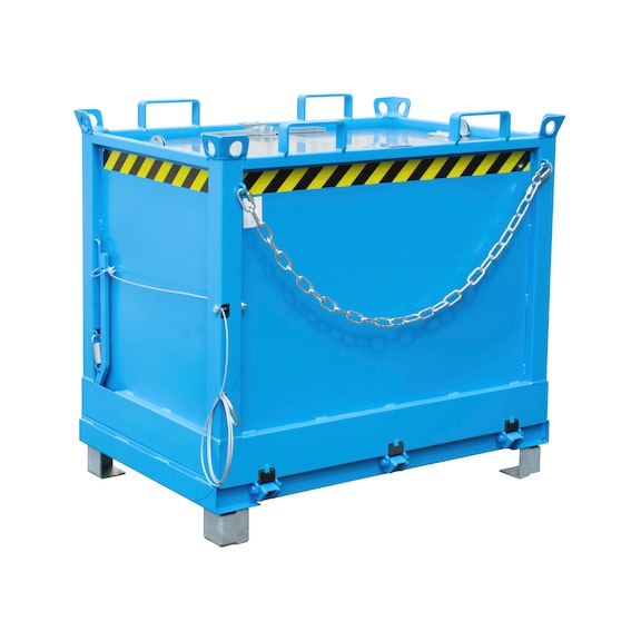 BAUER S&Uuml;DLOHN Klappbodenbeh&auml;lter Typ FB 750 0,75 m3 LxBxH840 x 1245 x 1145 mm RAL 5012 - Klappbodenbeh&auml;lter